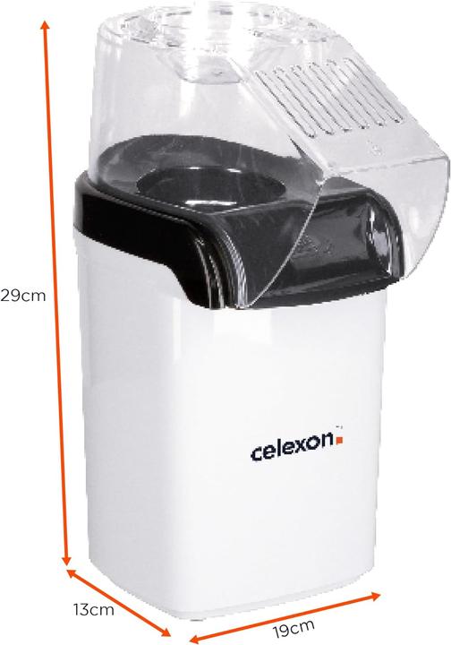 Immagine prodotto Celexon Macchina per popcorn CinePop CP150 con coperchio per il dosaggio Quantità di riempimento circa 50g