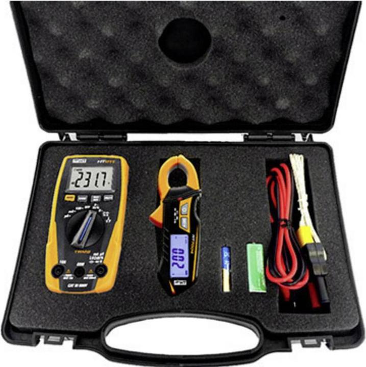 Digital multimeter HT211 - Mini AC current clamp HT7003 - Batteries - Safety test leads - Type K adapter plug - Type K temperature probe - Protective case VA100 - Operating instructions.