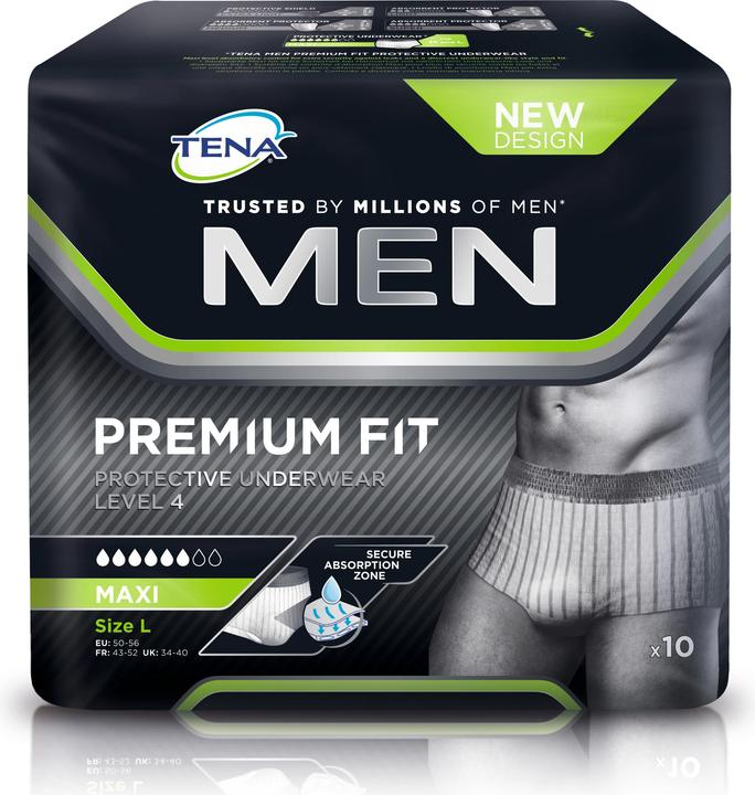 Tena Men Premium Fit Underwear (10 x, Large)