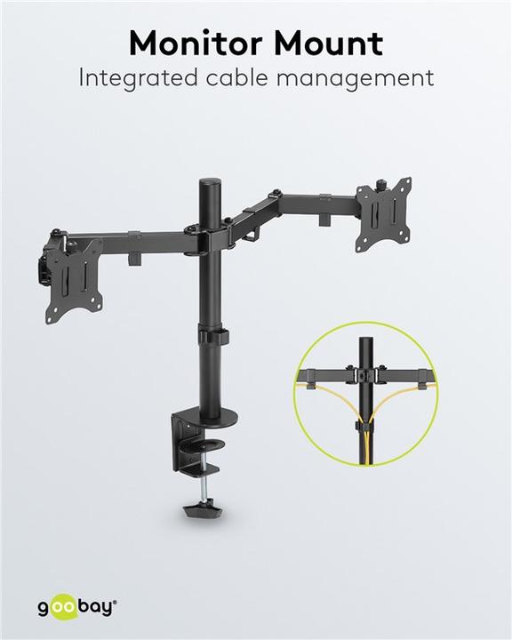 Produktbild Goobay Doppel-Monitorhalterung Flex (Tisch, 32")