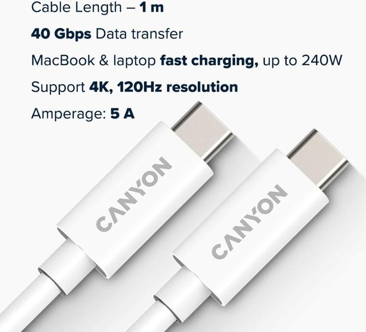 Produktbild Canyon Kabel UC-44 USB-C auf USB-C (1 m, USB 4.0)