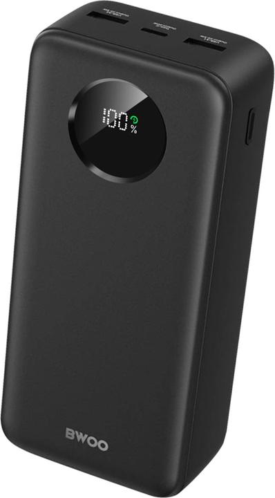 Actual product image Bwoo Power bank 22,5W 30000 mAh power bank with LCD screen, black (30000 mAh, 20 W, 20 Wh)