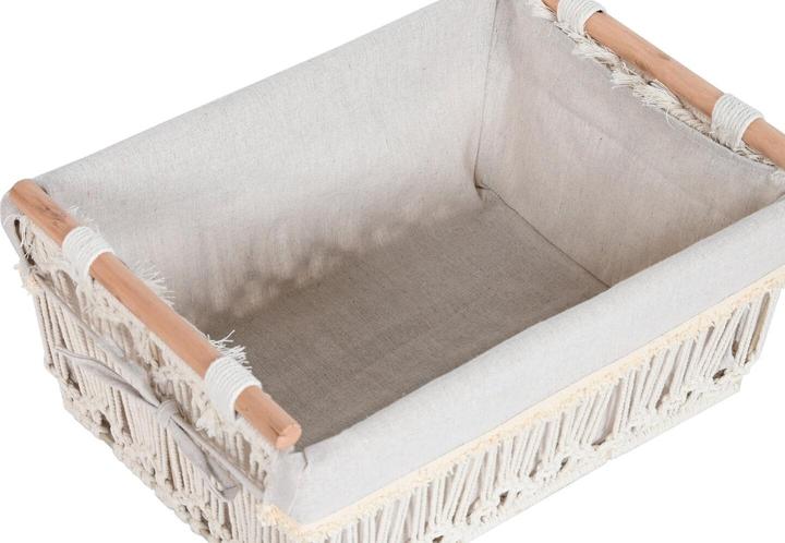 Actual product image Esprit Laundry basket Home White Natural Metal Shabby Chic 42 x 32 x 51 cm 5 Pieces