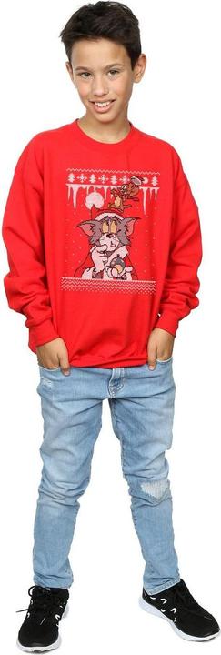 Actual product image Tom & Jerry Boys Christmas Fair Isle Sweatshirt (152, 158)