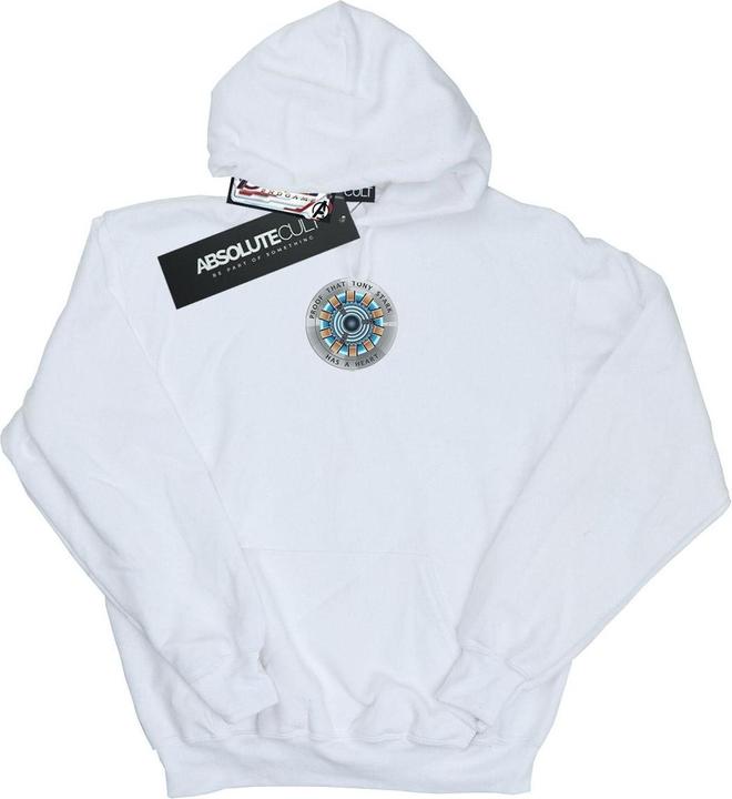 Immagine prodotto Avengers Endgame Tony Stark Heart Felpa con Cappuccio Donna (XL)