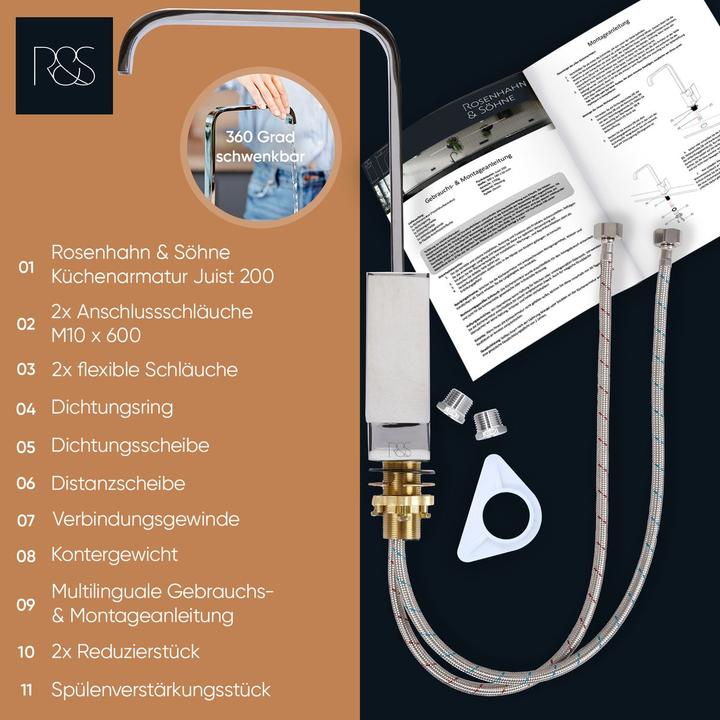 Produktbild Rosenhahn & Söhne Rosenhahn & SÃ¶hne KÃ¼chenarmatur in Chrom ( 62H08C ) Modell Juist 200