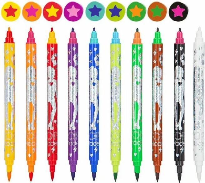 Produktbild Depesche 11398 TOPModel Doppelfasermaler-Set, EIN Magic-Stift und 9 Filzstifte mit jeweils Zwei Spit (Mehrfarbig, 10 x)