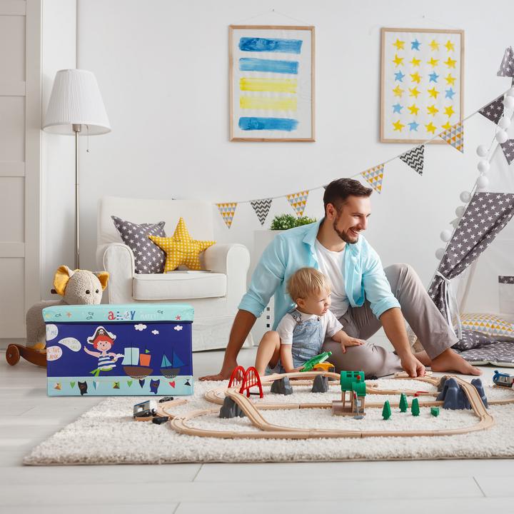 Actual product image Relaxdays Kids' Toy Box Ottoman