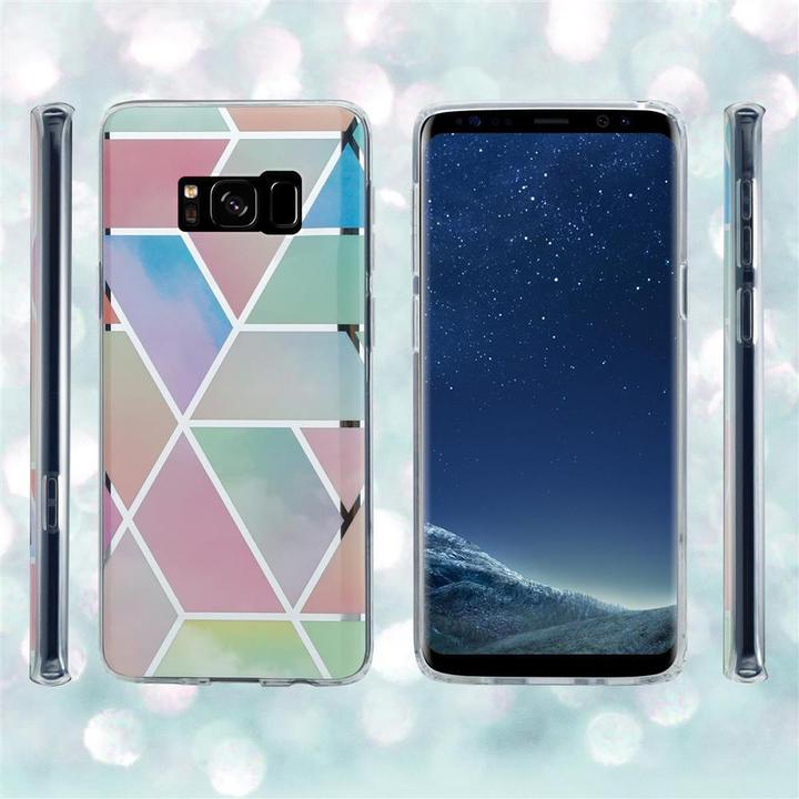 Actual product image Cadorabo IMD TPU Colorful Marble Cover (Samsung Galaxy S8+)