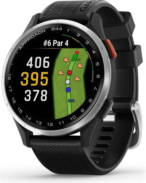 Actual product image Garmin GPS-Sportuhr Approach S44 schwarz/silber, Band, 20mm