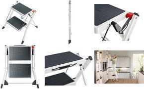 Image du produit Hailo MK60 StandardLine, escabeau en acier, 2 marches (Échelle deux plans, 50 cm)