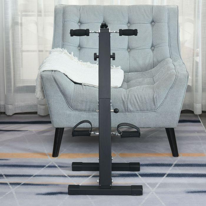 Produktbild Swisshandel24 Heimtrainer Bewegungstrainer Pedaltrainer für Senioren Stahl Schwarz 41 x 50 x 96cm