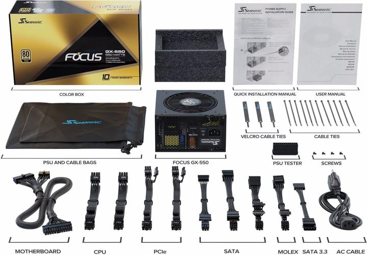 Actual product image Seasonic Focus GX (550 W)