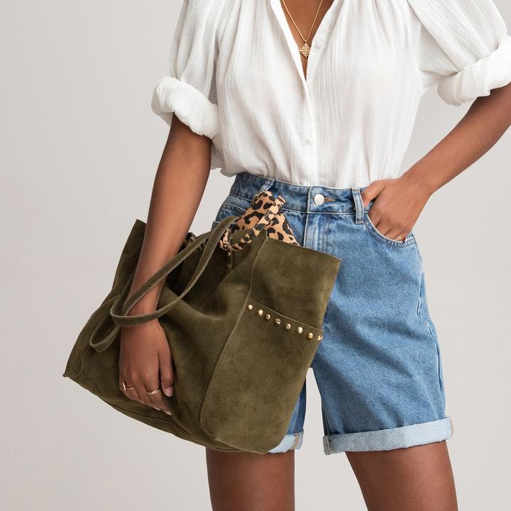 Actual product image La Redoute Collections Soft leather shopper