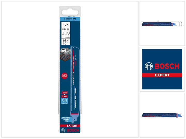 Image du produit Bosch Professional Zubehör Lame de scie sabre Expert 'Thick Tough Metal' S 1155 CHC, 10 pièces
