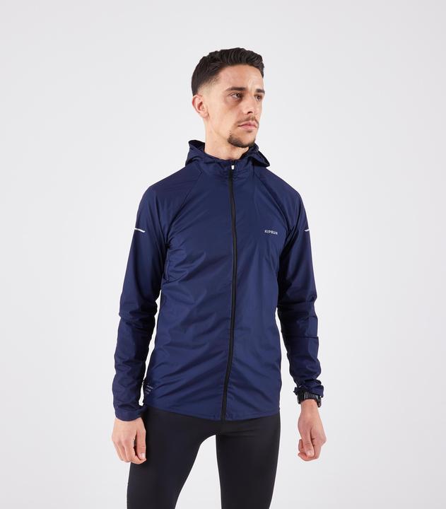 Actual product image Kiprun Running jacket trail running men windproof - Run 900 Wind blue (L)