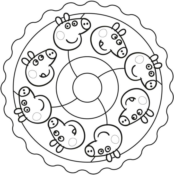 Actual product image Peppa Wutz colouring pictures: MANDALA colouring fun
