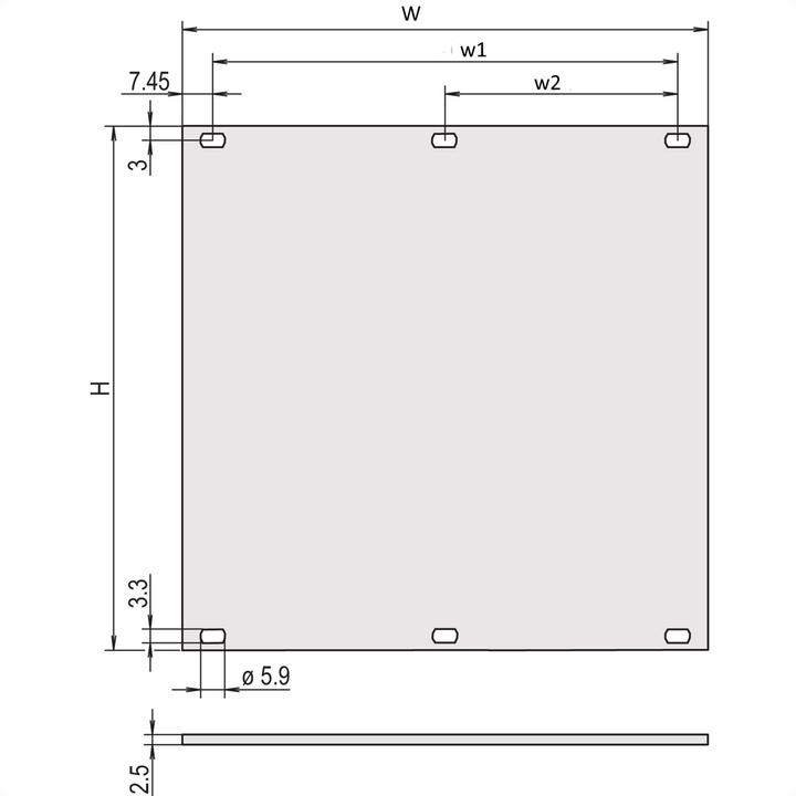 Produktbild Schroff PART.FRONT PANEL 2U 42HP AN/CR