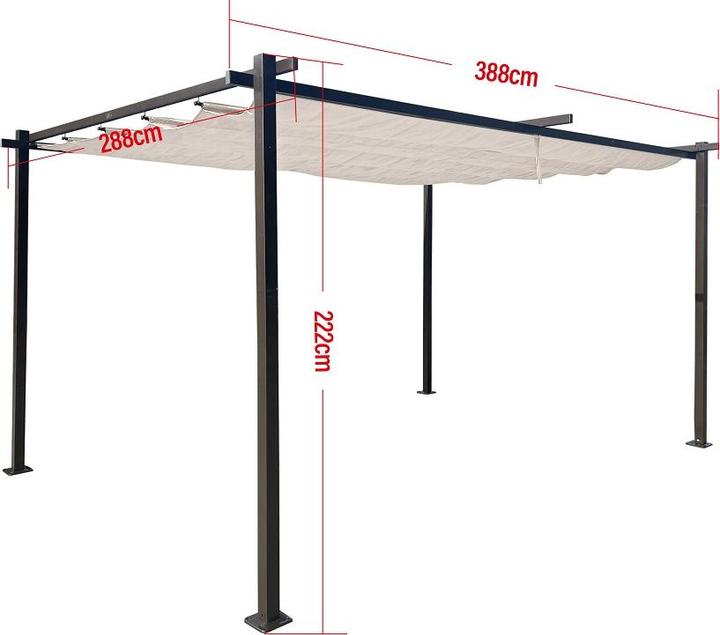 Image du produit Jet-Line Pavillon Luxor 3x4m KD beige-antracite (300 cm, 400 cm)