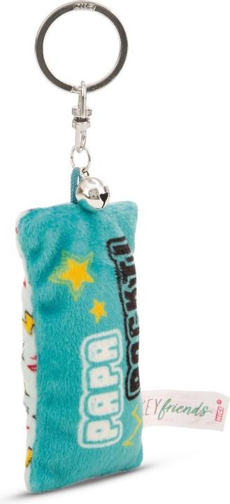 Magni NICI Schlüsselanhänger Mini Plüschkissen Papa rockt! mit Glöckchen 8cm