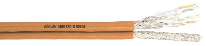 Image du produit Acome ACOLAN 1000 S/FTP Cat7 LSOH Orange Duplex 2x(4x2xAWG23/1) FRNC-C Tr500m Cca