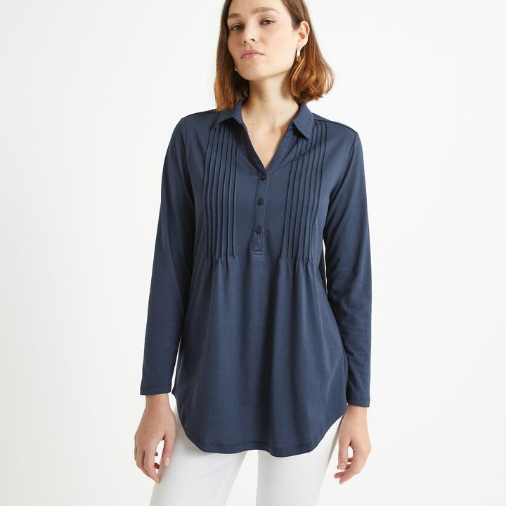 Produktbild Anne Weyburn Langärmeliges Blusenshirt mit Polokragen (34)
