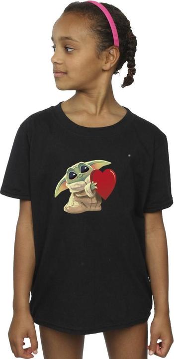Actual product image Star Wars Girls The Mandalorian The Kids With Heart Cotton T-Shirt (104)