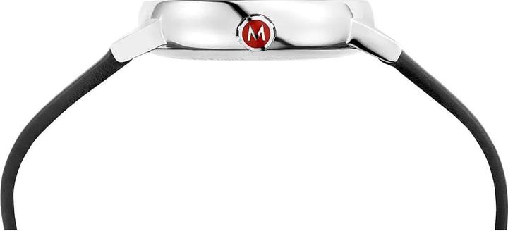 Image du produit Mondaine MSE.35110.LB Evo II Dames Horloge - Stationsklok - Saffierglas - Roestvrijstaal/Leer - Wit/Zilver/Zw (Swiss Made, 35 mm)