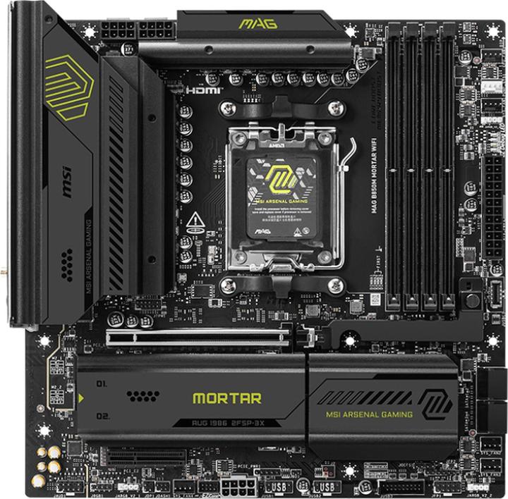 Produktbild MSI MAG B850M Mortar WiFi (AM5, AMD B850, mATX)