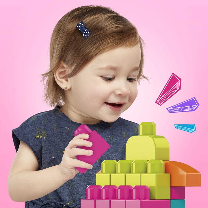 Immagine prodotto Mega Bloks Sacca Eco 80 Blocchi First Builders Rosa