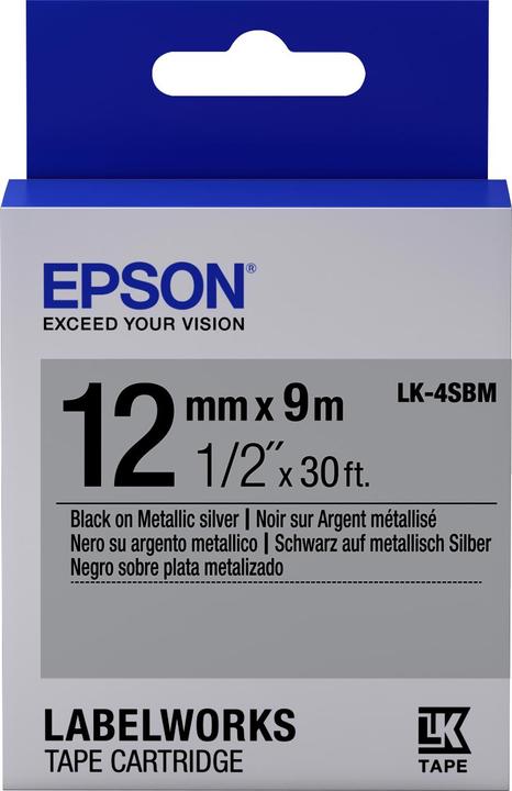 Epson Etikettenkassette Lk-4sbm (1.20 cm, Schwarz)