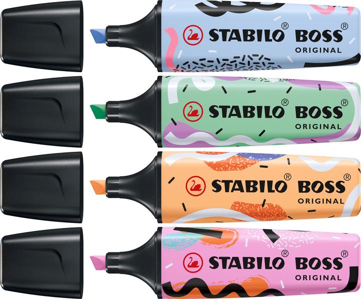 Immagine prodotto STABILO Boss Original (Menta, fucsia, Arancia, Blu, 5 mm, 4 x)