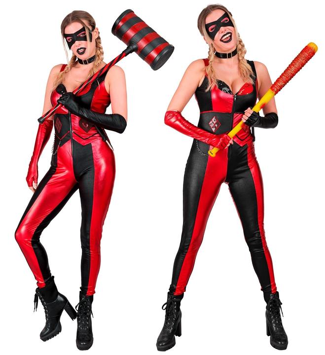 Immagine prodotto Widmann Costume da Arlecchino per donna, tuta, collana, maschera per gli occhi, guanti senza dita, coltello (M)