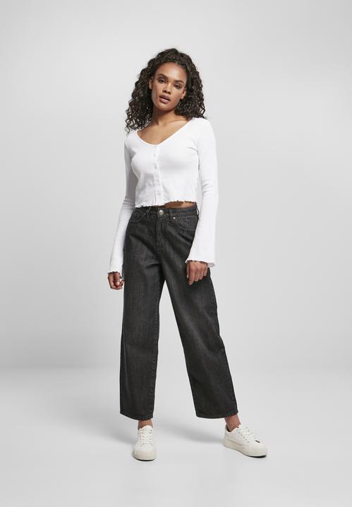 Actual product image Urban Classics Ladies Cropped Rib Cardigan - 14113 (5XL)