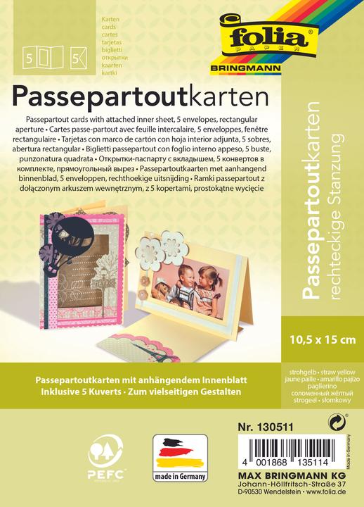 Immagine prodotto Folia Passepartout 220g/m², punzonatura rettangolare (5 pz.)