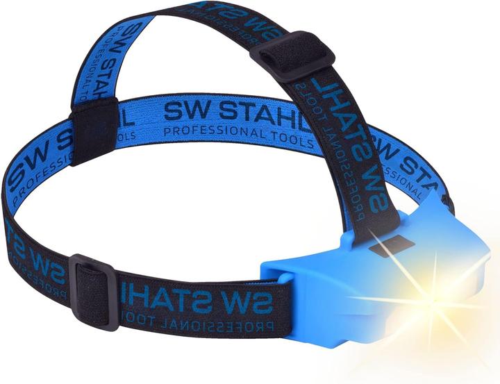 Produktbild SW-Stahl S9716 LED Akku-Stirnleuchte, 2W COB I wiederaufladbare Stirnlampe mit USB Ladekabel und Ada (180 lm)