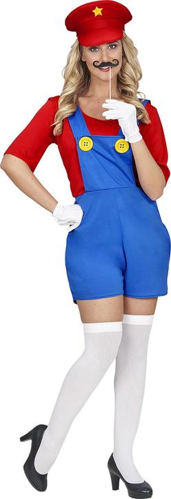 Immagine prodotto Widmann Costume da idraulico di Super Mario con tuta e cappello da donna (M)