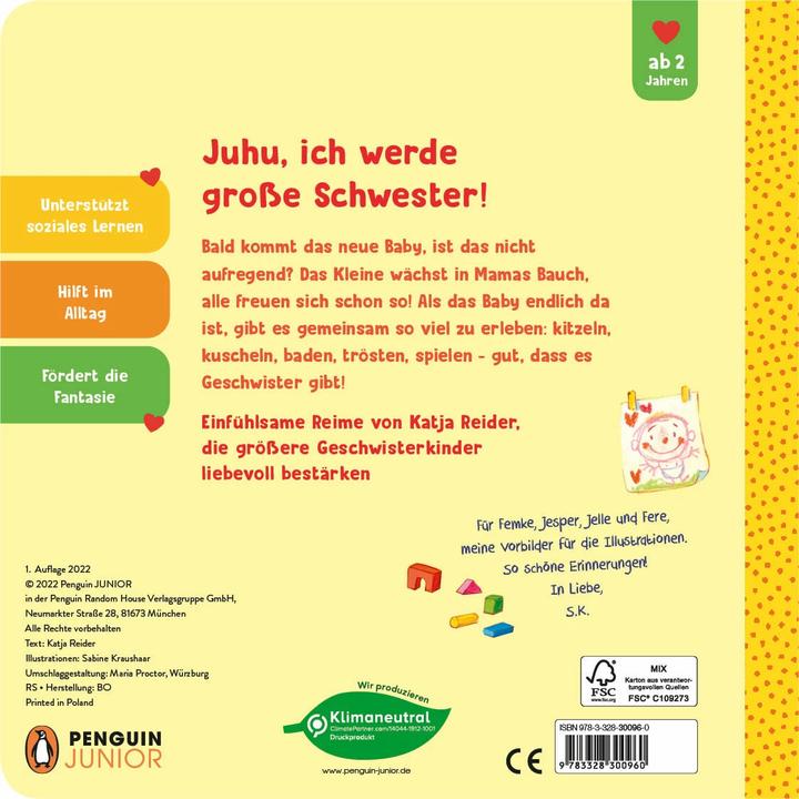 Actual product image Yay, I'm a big sister now! (German)