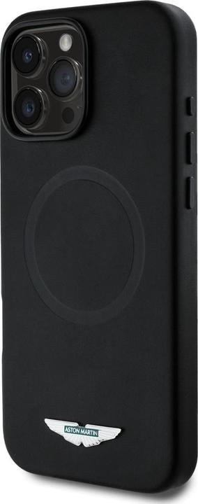 Actual product image Aston Martin Etui HC FW Logo do iPhone 16 Pro MagSafe czarny (Apple iPhone 16 Pro Max)