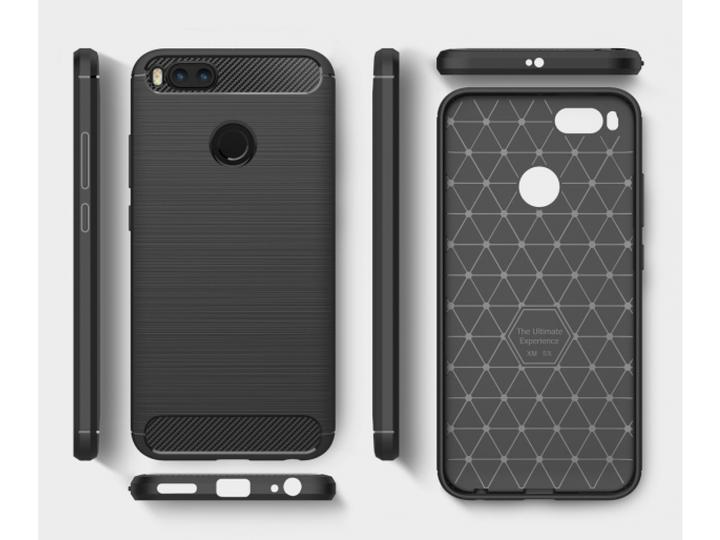 Actual product image Screenguard Xiaomi Mi A1 Hull Carbon Brushed Soft TPU (Mi A1)