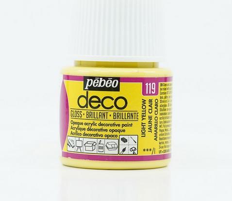 Actual product image Pebeo Deco Glossy acrylic paint (Light yellow, 45 ml)