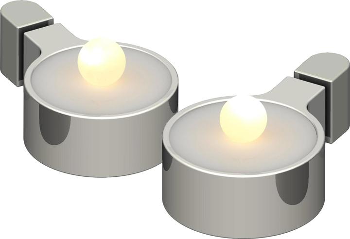 Productafbeelding Sirius LED Theelichtjes Amalia 2 stuks, zilver (2 x)