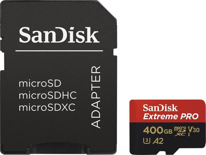 SanDisk Extreme Pro microSD A2 (400 Go, microSDXC, U3, UHS-I)