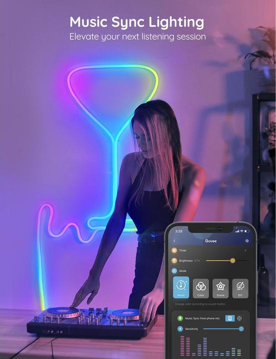Image du produit Govee Neon (RGBIC, 300 cm, Intérieur)