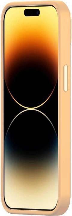 Actual product image Baseus Liquid Silica Gel Case for iPhone 14 Pro Max (Sunglow)+ tempered glass + cleaning kit (Apple iPhone 14 Pro Max)