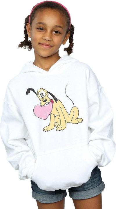 Actual product image Disney Girls Pluto Love Heart Hoodie (140, 146)