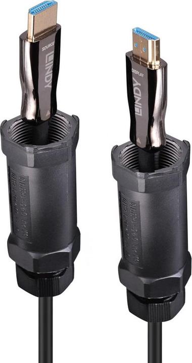 Actual product image Lindy 10m armoured Fibre Optic Hybrid HDMI 8K60 cable (10 m, HDMI)