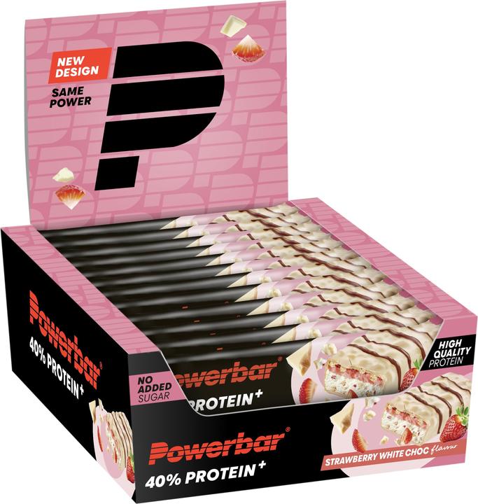 Actual product image Powerbar 40% Protein Crisp (Strawberry White Choc, 12 pcs., 480 g)