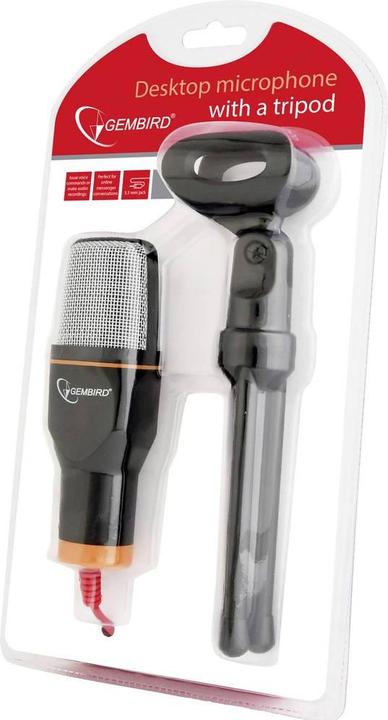 Actual product image Gembird PC Microphone MIC-D-03 Black Wired incl. stand (8716309100984)