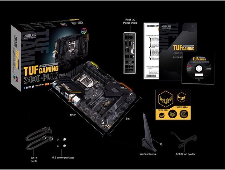 Actual product image ASUS TUF Gaming Z490-PLUS (wi-fi) (LGA 1200, Intel Z490, ATX)